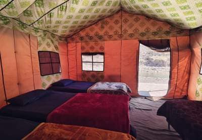 Camping and bonfire in rishikesh